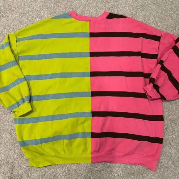 Free People Uptown Striped Pullover Sweater Top - Picture 6 of 7